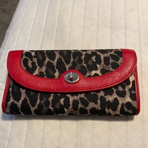 Coach leopard wallet